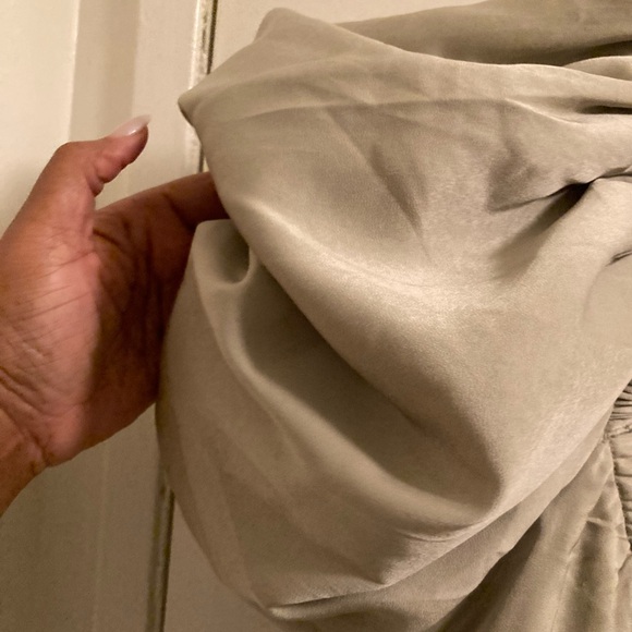 GIA/irl “Alaia” Off The Shoulder Corset Top with Puff Sleeves ,Light Sage, 3X - Picture 6 of 16